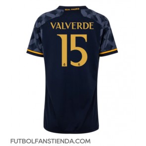 Real Madrid Federico Valverde #15 Segunda Equipación Mujer 2023-24 Manga Corta